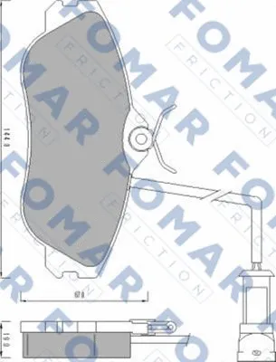 FO 471781 FOMAR Friction Комплект тормозных колодок, дисковый тормоз (фото 1)