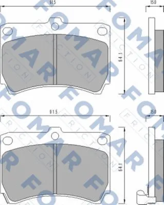 FO 477481 FOMAR Friction Комплект тормозных колодок, дисковый тормоз (фото 1)