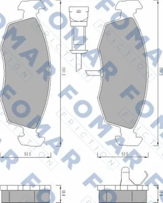 FO 478581 FOMAR Friction Комплект тормозных колодок, дисковый тормоз (фото 1)