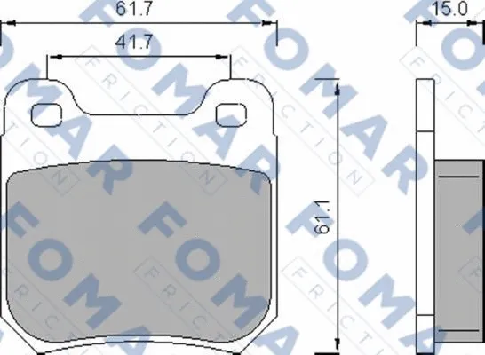 FO 478781 FOMAR Friction Комплект тормозных колодок, дисковый тормоз (фото 1)