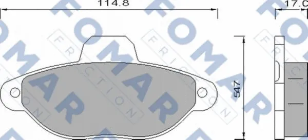 FO 482881 FOMAR Friction Комплект тормозных колодок, дисковый тормоз (фото 1)