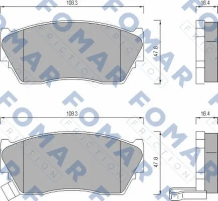 FO 484081 FOMAR Friction Комплект тормозных колодок, дисковый тормоз (фото 1)