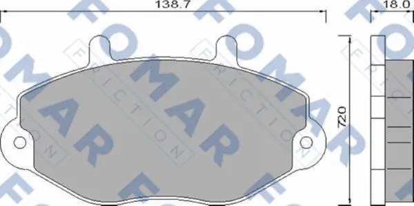 FO 486481 FOMAR Friction Комплект тормозных колодок, дисковый тормоз (фото 1)