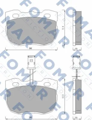 FO 487981 FOMAR Friction Комплект тормозных колодок, дисковый тормоз (фото 1)