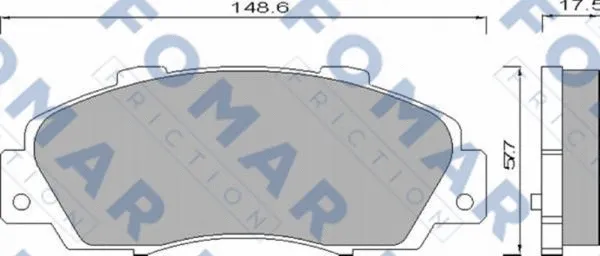 FO 488181 FOMAR Friction Комплект тормозных колодок, дисковый тормоз (фото 1)