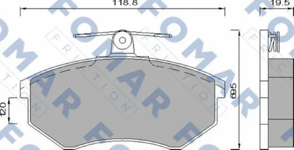 FO 488581 FOMAR Friction Комплект тормозных колодок, дисковый тормоз (фото 1)