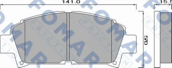 FO 489381 FOMAR Friction Комплект тормозных колодок, дисковый тормоз (фото 1)