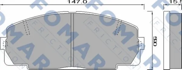 FO 489481 FOMAR Friction Комплект тормозных колодок, дисковый тормоз (фото 1)