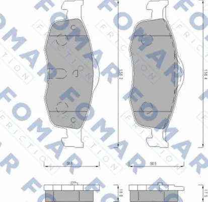 FO 491681 FOMAR Friction Комплект тормозных колодок, дисковый тормоз (фото 1)