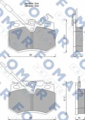 FO 491981 FOMAR Friction Комплект тормозных колодок, дисковый тормоз (фото 1)