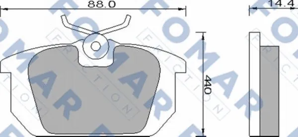 FO 493881 FOMAR Friction Комплект тормозных колодок, дисковый тормоз (фото 1)