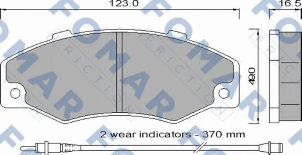 FO 546881 FOMAR Friction Комплект тормозных колодок, дисковый тормоз (фото 1)