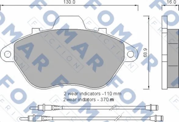 FO 554581 FOMAR Friction Комплект тормозных колодок, дисковый тормоз (фото 1)