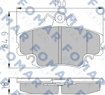 FO 608381 FOMAR Friction Комплект тормозных колодок, дисковый тормоз (фото 1)