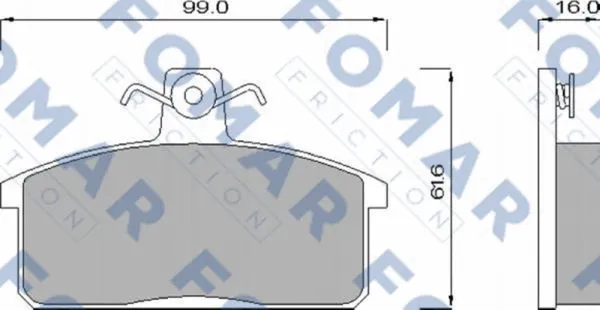 FO 621181 FOMAR Friction Комплект тормозных колодок, дисковый тормоз (фото 1)