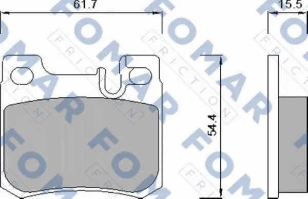 FO 622381 FOMAR Friction Комплект тормозных колодок, дисковый тормоз (фото 1)