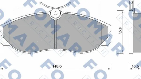 FO 624081 FOMAR Friction Комплект тормозных колодок, дисковый тормоз (фото 1)