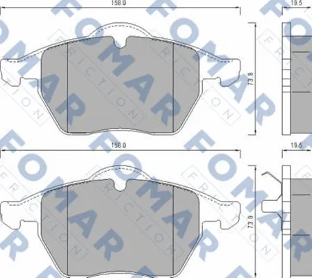 FO 625181 FOMAR Friction Комплект тормозных колодок, дисковый тормоз (фото 1)