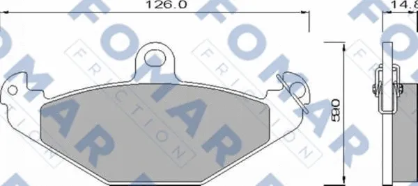 FO 625581 FOMAR Friction Комплект тормозных колодок, дисковый тормоз (фото 1)