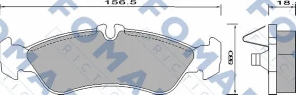 FO 627781 FOMAR Friction Комплект тормозных колодок, дисковый тормоз (фото 1)