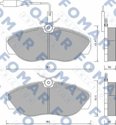 FO 629481 FOMAR Friction Комплект тормозных колодок, дисковый тормоз (фото 1)