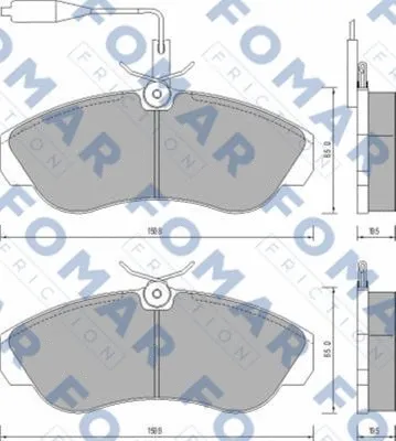 FO 629681 FOMAR Friction Комплект тормозных колодок, дисковый тормоз (фото 1)