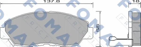 FO 633881 FOMAR Friction Комплект тормозных колодок, дисковый тормоз (фото 1)