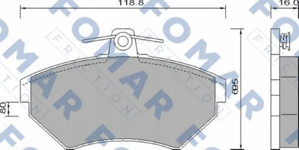 FO 634281 FOMAR Friction Комплект тормозных колодок, дисковый тормоз (фото 1)
