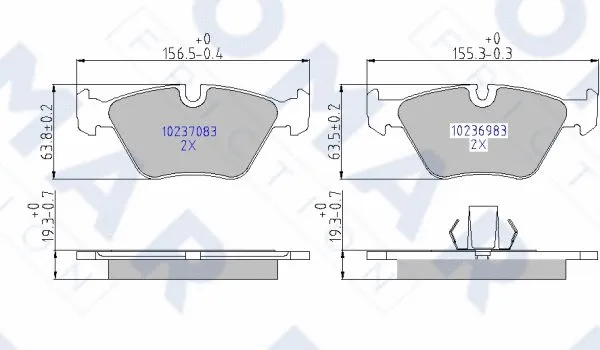 FO 636981 FOMAR Friction Комплект тормозных колодок, дисковый тормоз (фото 1)