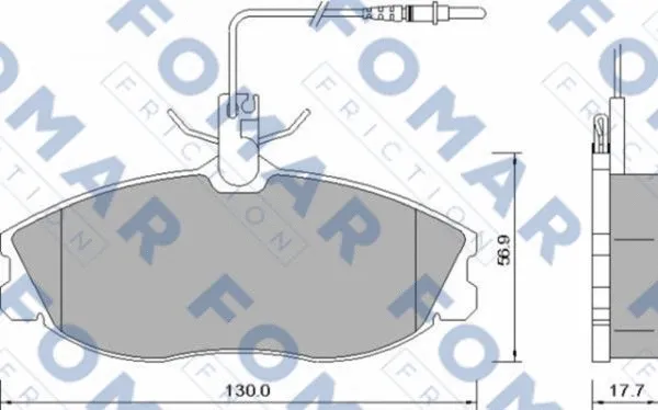 FO 637581 FOMAR Friction Комплект тормозных колодок, дисковый тормоз (фото 1)