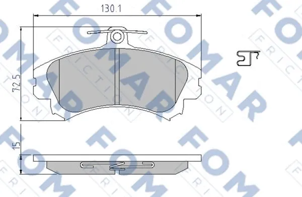 FO 638081 FOMAR Friction Комплект тормозных колодок, дисковый тормоз (фото 1)