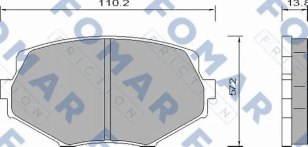 FO 638981 FOMAR Friction Комплект тормозных колодок, дисковый тормоз (фото 1)
