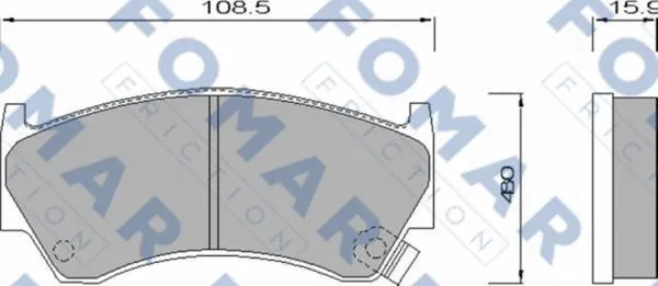 FO 639981 FOMAR Friction Комплект тормозных колодок, дисковый тормоз (фото 1)