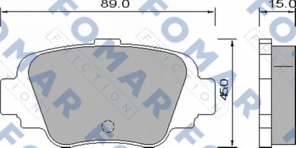 FO 640881 FOMAR Friction Комплект тормозных колодок, дисковый тормоз (фото 1)