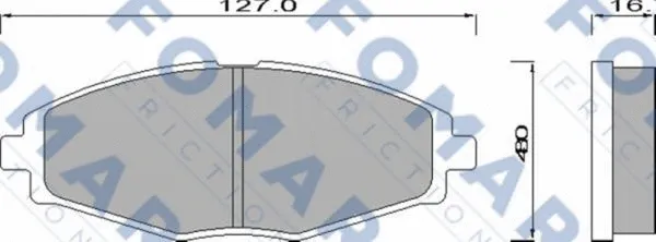 FO 642281 FOMAR Friction Комплект тормозных колодок, дисковый тормоз (фото 1)