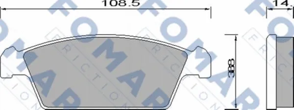 FO 644281 FOMAR Friction Комплект тормозных колодок, дисковый тормоз (фото 1)