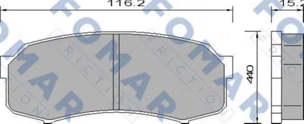 FO 644981 FOMAR Friction Комплект тормозных колодок, дисковый тормоз (фото 1)
