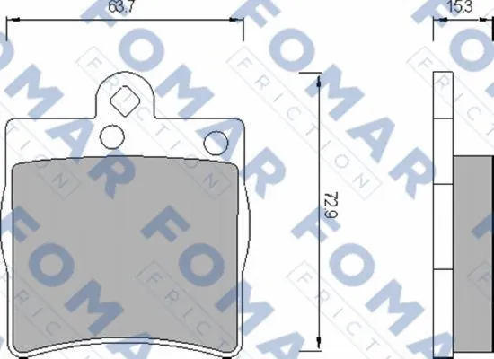 FO 653581 FOMAR Friction Комплект тормозных колодок, дисковый тормоз (фото 1)