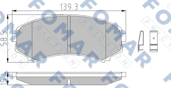 FO 663681 FOMAR Friction Комплект тормозных колодок, дисковый тормоз (фото 1)