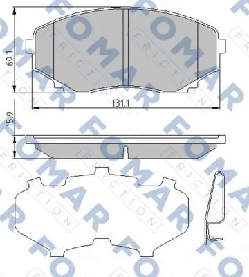 FO 663781 FOMAR Friction Комплект тормозных колодок, дисковый тормоз (фото 1)