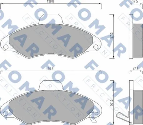 FO 666981 FOMAR Friction Комплект тормозных колодок, дисковый тормоз (фото 1)