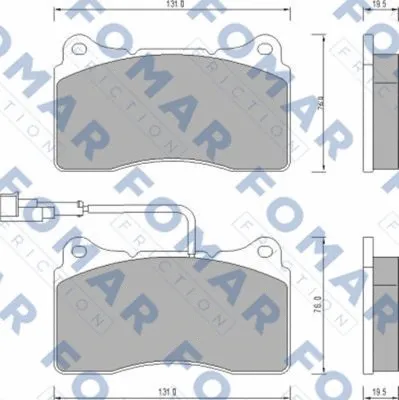 FO 672981 FOMAR Friction Комплект тормозных колодок, дисковый тормоз (фото 1)