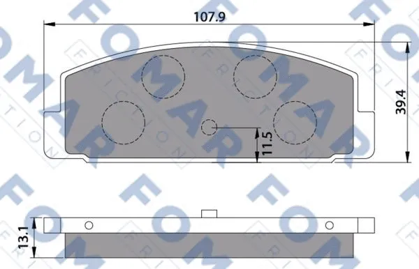 FO 680181 FOMAR Friction Комплект тормозных колодок, дисковый тормоз (фото 1)