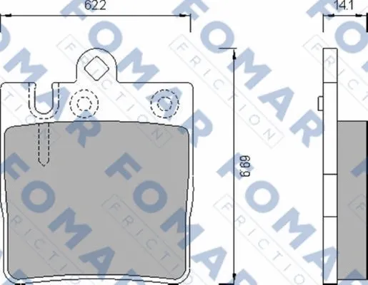 FO 680281 FOMAR Friction Комплект тормозных колодок, дисковый тормоз (фото 1)