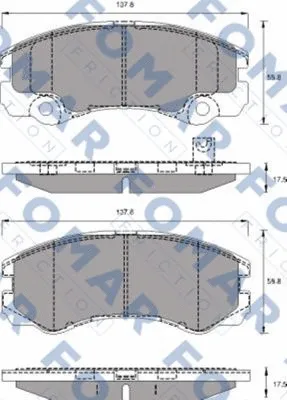 FO 684381 FOMAR Friction Комплект тормозных колодок, дисковый тормоз (фото 1)