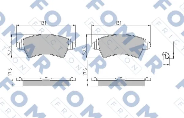 FO 689381 FOMAR Friction Комплект тормозных колодок, дисковый тормоз (фото 1)