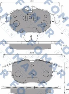 FO 689581 FOMAR Friction Комплект тормозных колодок, дисковый тормоз (фото 1)