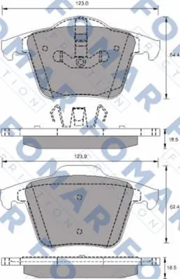 FO 692181 FOMAR Friction Комплект тормозных колодок, дисковый тормоз (фото 1)