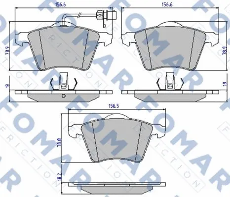 FO 814781 FOMAR Friction Комплект тормозных колодок, дисковый тормоз (фото 1)