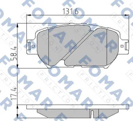 FO 832683 FOMAR Friction Комплект тормозных колодок, дисковый тормоз (фото 1)